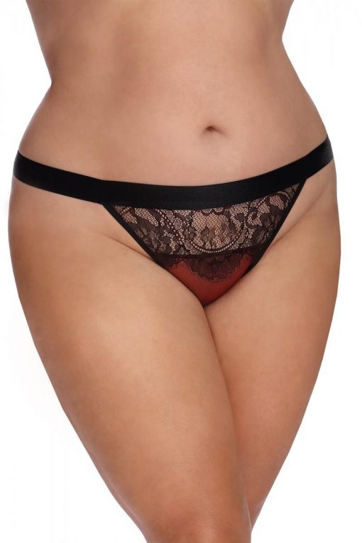 dark red Knickers with lace AA052934 - XL/2XL