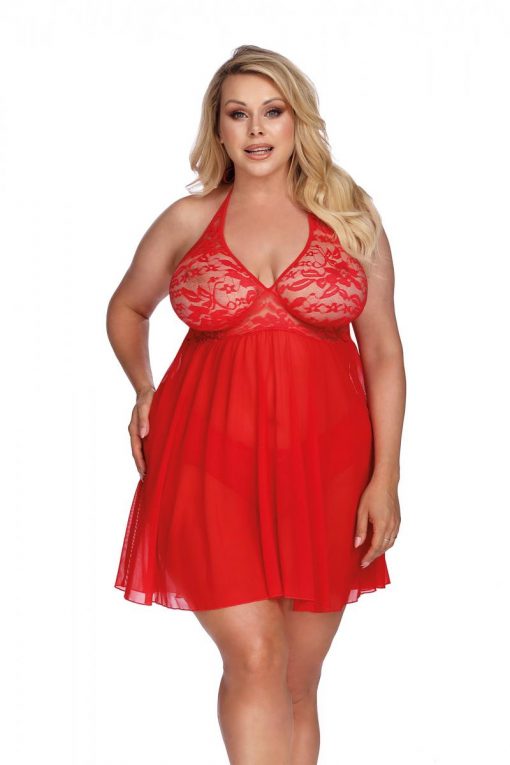 red Babydoll AA052973 by Anais Apparel Plus Size
