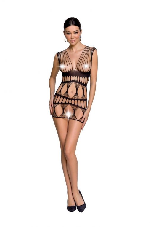black mesh mini dress BS089 - S/L