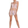 white mesh mini dress BS090 - S/L