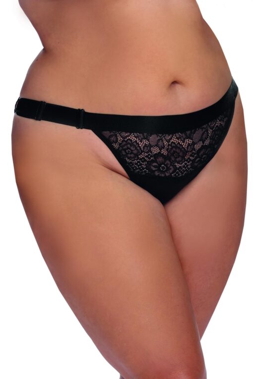 black Knickers with lace AA053643 by Anais Apparel Plus Size