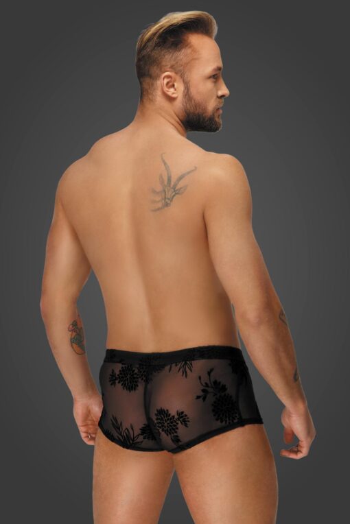 Men's flock embroidery booty shorts