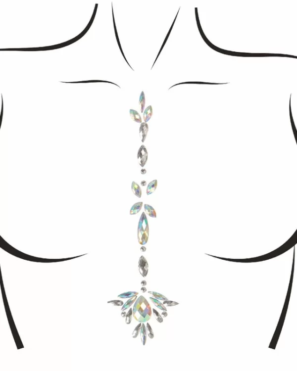 Leg Avenue Jade Iridescent Adhesive Body Jewels Set - Skin-Friendly Decoration