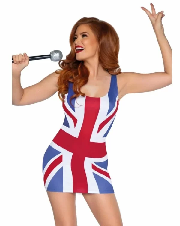 Leg Avenue British Flag Dress M/L - Stretchy Iconic Party Outfit