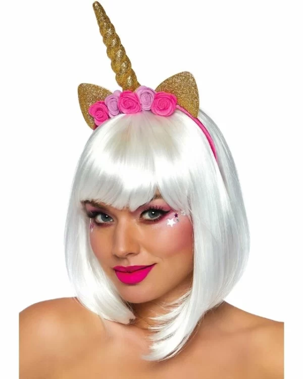 Leg Avenue Unicorn Flower Headband Gold - Fantasy Costume Accessory