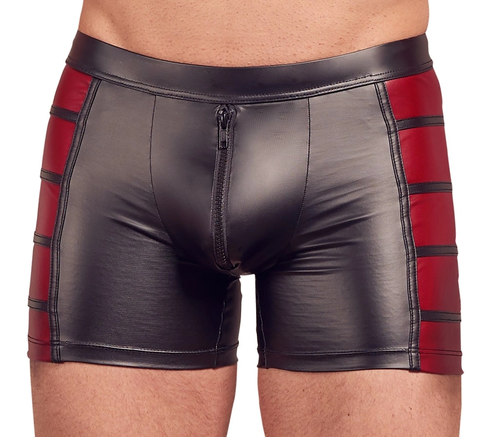 NEK Men's Matte Black/Red Stretch Pants S - Modern Contrast Design - Boutique Anelma