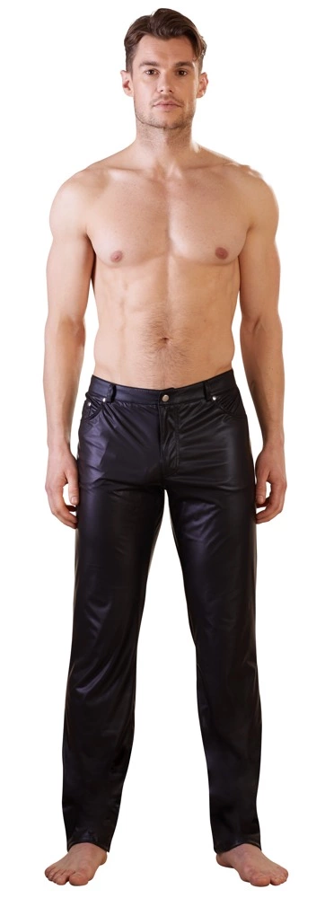 Black Level Men's Matte Black Classic Trousers, S, Straight-Leg Style