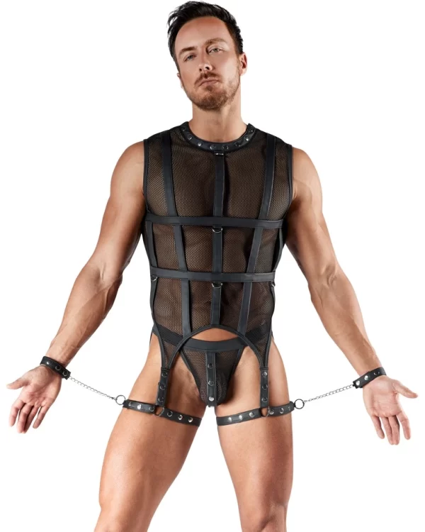 Svenjoyment Bondage Net Set S - Men's Harness & Restraint Kit, Black