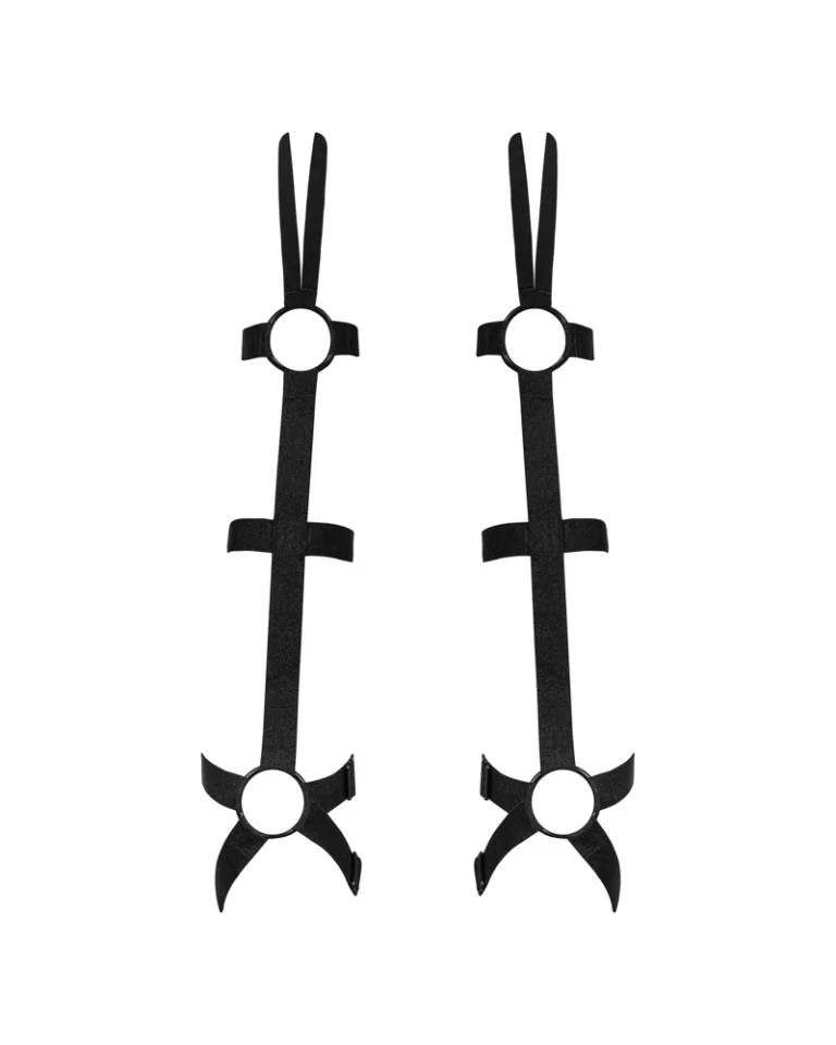 Obsessive Armares Strappy Black Arm Sleeves, Adjustable, Above Elbow