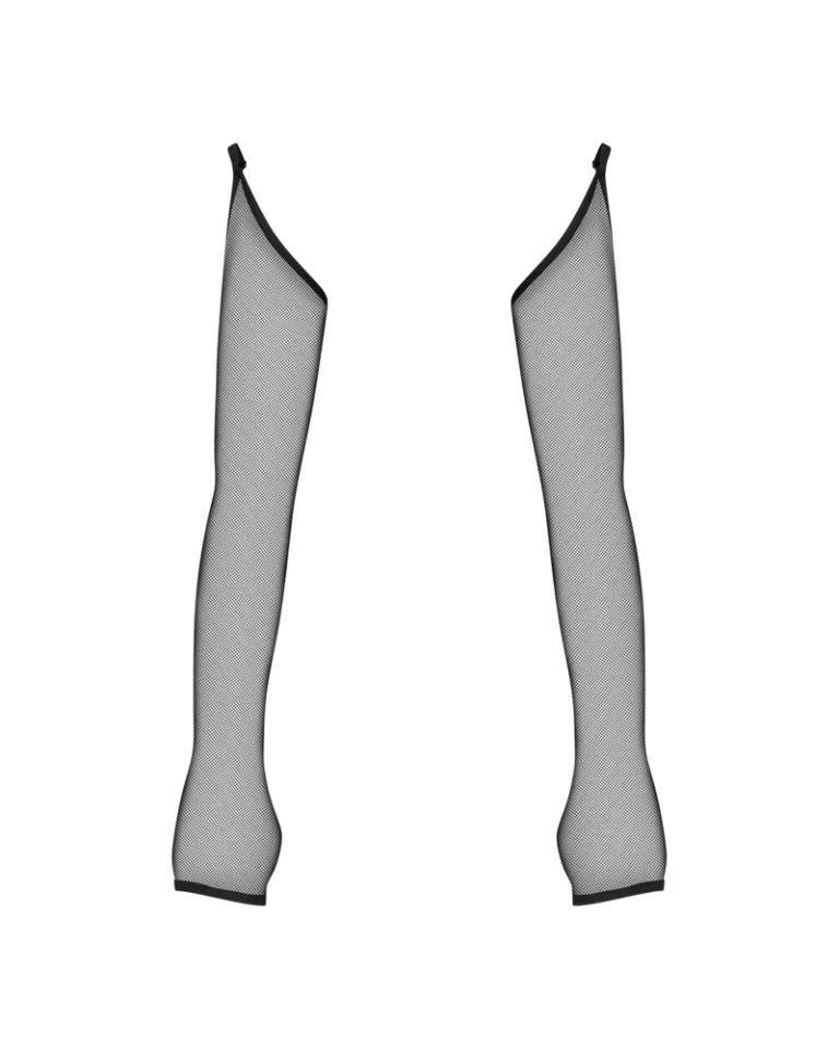 Obsessive Mesh Arm Sleeves Black XS/S - Elegant Long Fishnet Design