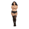 Sheer thigh highs w lace top - OS - BlackCute and sexy lingerie!Fishnet thigh highs with back seamBlackHand Wash-Cold/