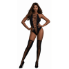 Teddy  Stockings Dmd - OS - BlackCute and sexy lingerie!Makes you feel sexyBlackHand Wash-Cold/