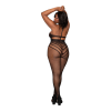 Fishnet Bodystocking Teddy - Plus Size - Black