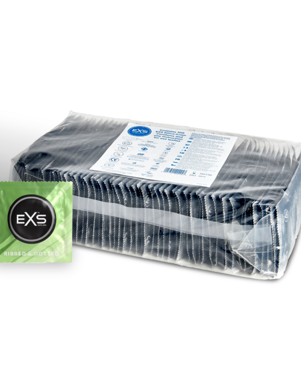 EXS Ribbed and Dotted - Condoms - 100 Pieces