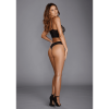 Galloon laceFront boningLace-up detailSilver grommets and ringsAdjustable straps/