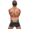 Slightly sheer tone on tone checker board patternPlayful characters adorn the plush elastic waistbandTone on tone decorative stitching and plush elastic trimAttention grabbing cut out windows on hips and rear/