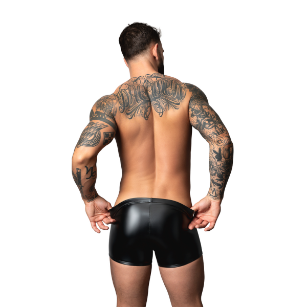 Wetlook Pouch Short - XL - Black - Boutique Anelma Wetlook Pouch Short - XL - Black