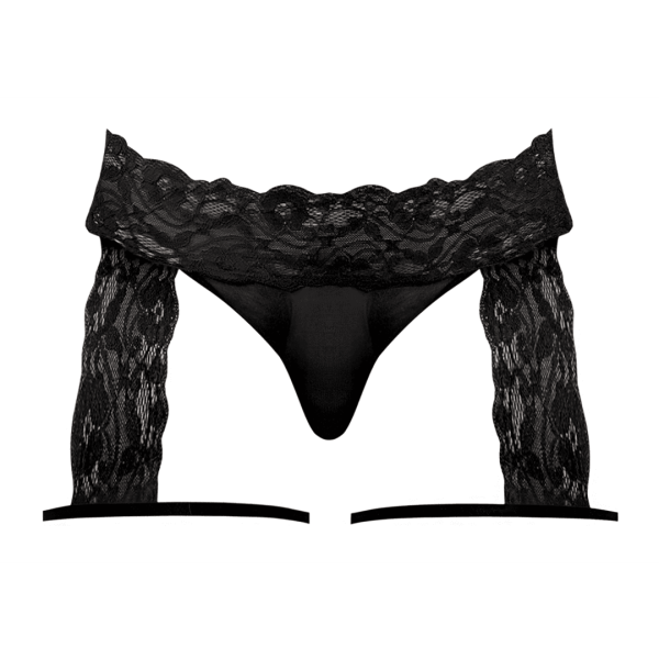 Garter shortFloral lace waistbandElastic leg holesScandal-Lace CollectionComfortable/