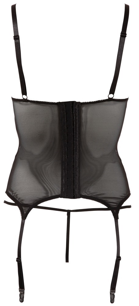 Cami Suspender Set - Boutique Anelma Made out of powernet with wet look stripes