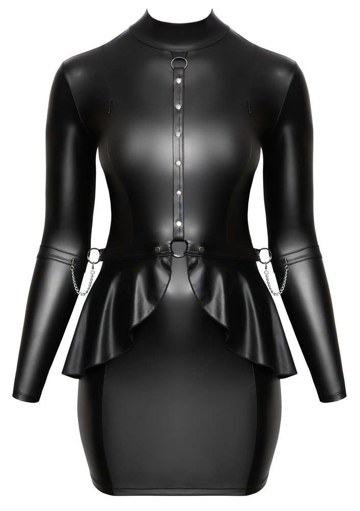 27189441051_hollow_nor_b - Boutique Anelma Betonendes Langarm-Minikleid