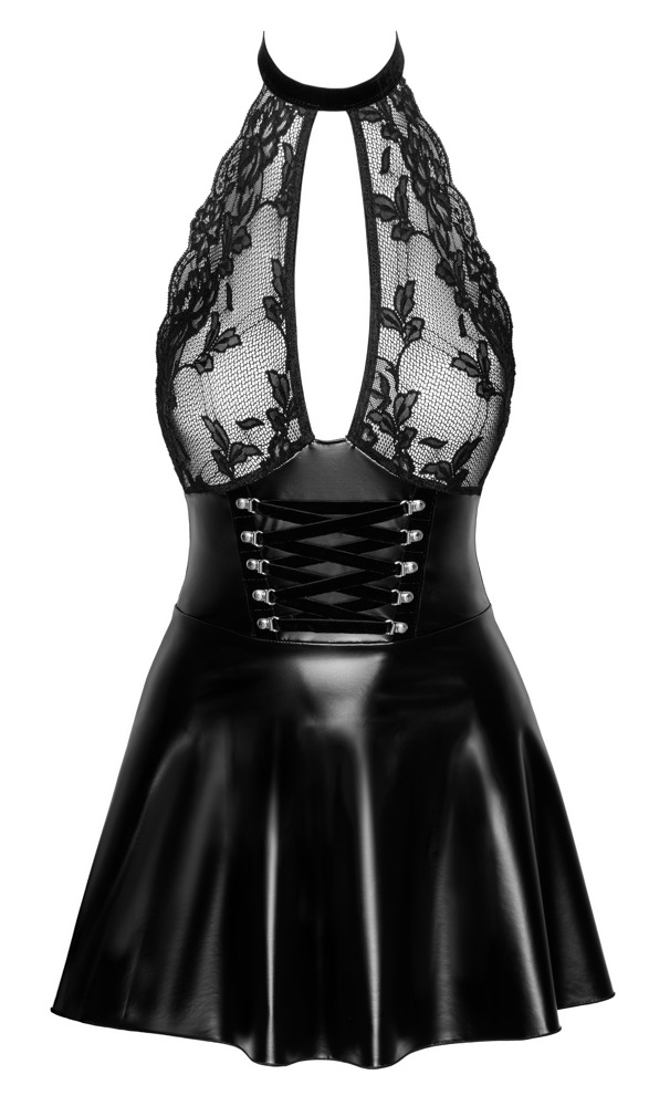 Noir - Boutique Anelma halterneck mini dress