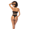Halter Bodysuit - L - Nude/Black