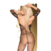 Net  lace bodystocking with open crotchFeel sexy and confident in wonderful lingerie by Penthouse.A very sexy gift for yourself or a partner!Hand wash cold