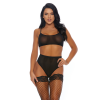 BagAdjustable strapsSexy mesh designHigh waist bottomsHook and eye closure/