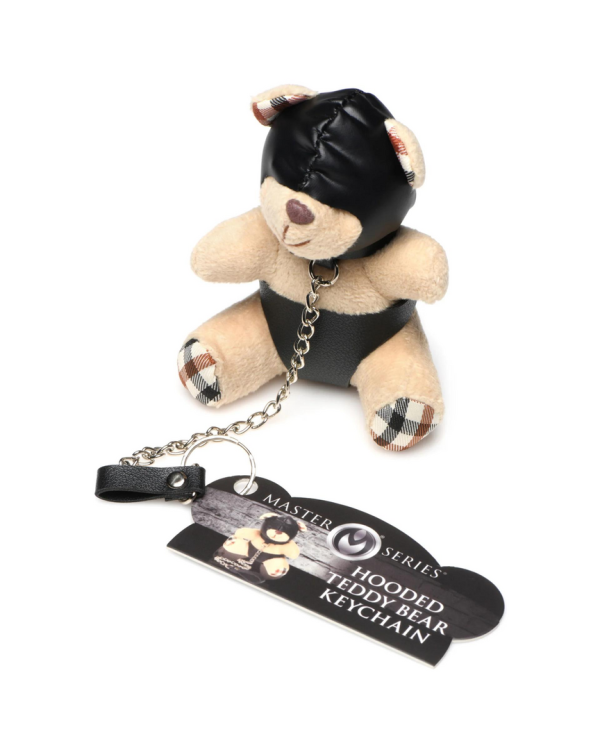 Hooded Teddy Bear Keychain - Tan