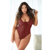 Allure Leopard Lace Up Teddy Burgundy - RubyFeel SexySexy Gift Idea!By AllureHand Wash-Cold/
