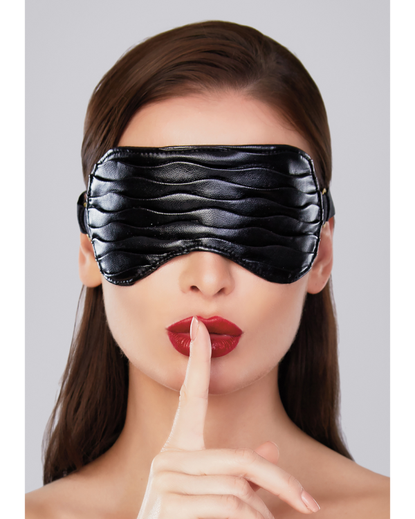 Butter Soft - Faux Leather Mask with Ruffles - One Size