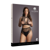Duo Net Key-Hole Bra Set - Queen Size - Black