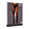 Heart Patterned Tights - Queen Size - Black