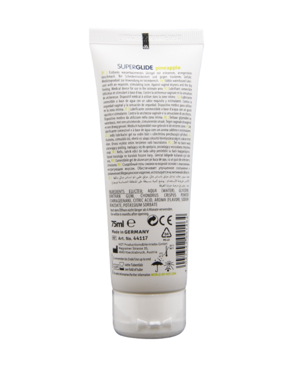 Superglide - Edible Waterbased Lubricant - Pineapple - 3 fl oz / 75 ml