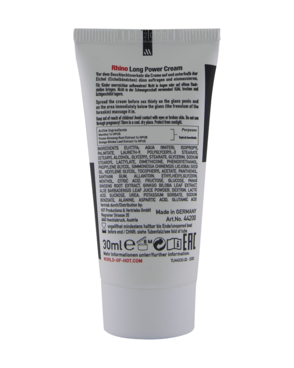 Rhino - Long Power Cream / Stimulating Cream - 1 fl oz / 30 ml