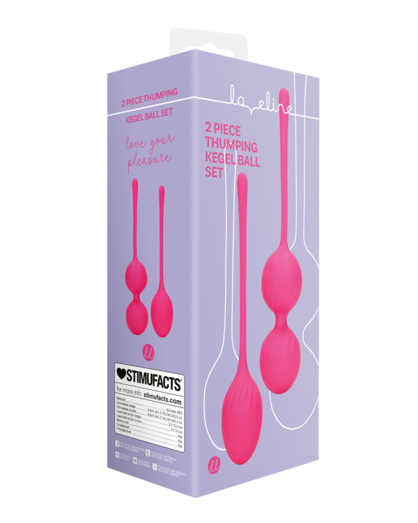 2 Piece Thumping Kegel Ball Set - Wild Strawberry