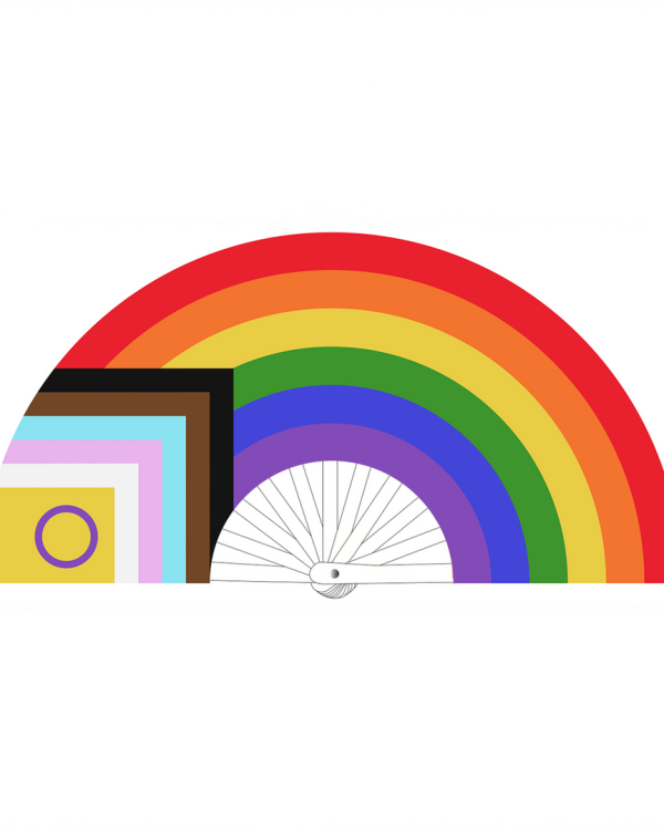 LGBTQIA - Fan - 64 cm - Rainbow
