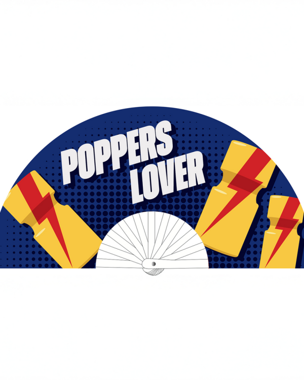 Poppers Lover - Fan - 64 cm - Blue/Yellow