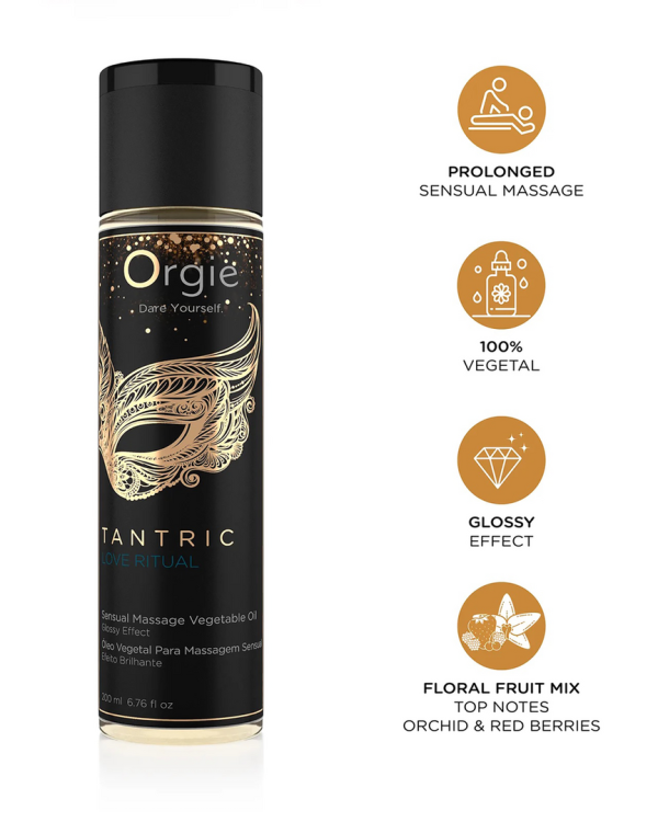 Tantric Love Ritual - Shining Effect Massage Oil - 7 fl oz / 200 ml