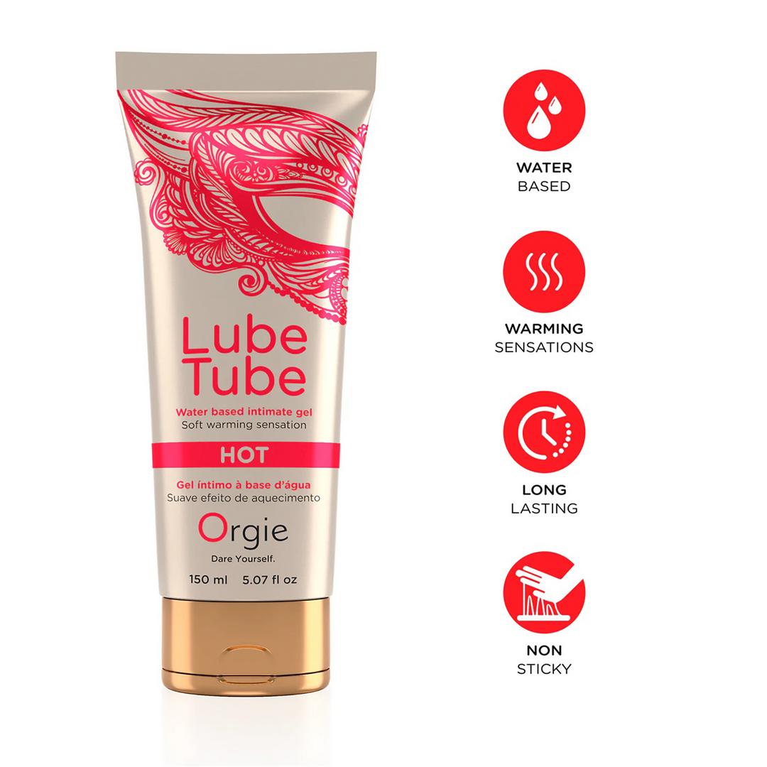 Lube Tube Hot - Waterbased Lubricant with a Warming Effect - 5 fl oz / 150 ml - Boutique Anelma Lube Tube Hot - Waterbased Lubricant with a Warming Effect - 5 fl oz / 150 ml