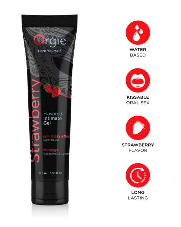 Lube Tube Strawberry - Waterbased Lubricant - 3 fl oz / 100 ml