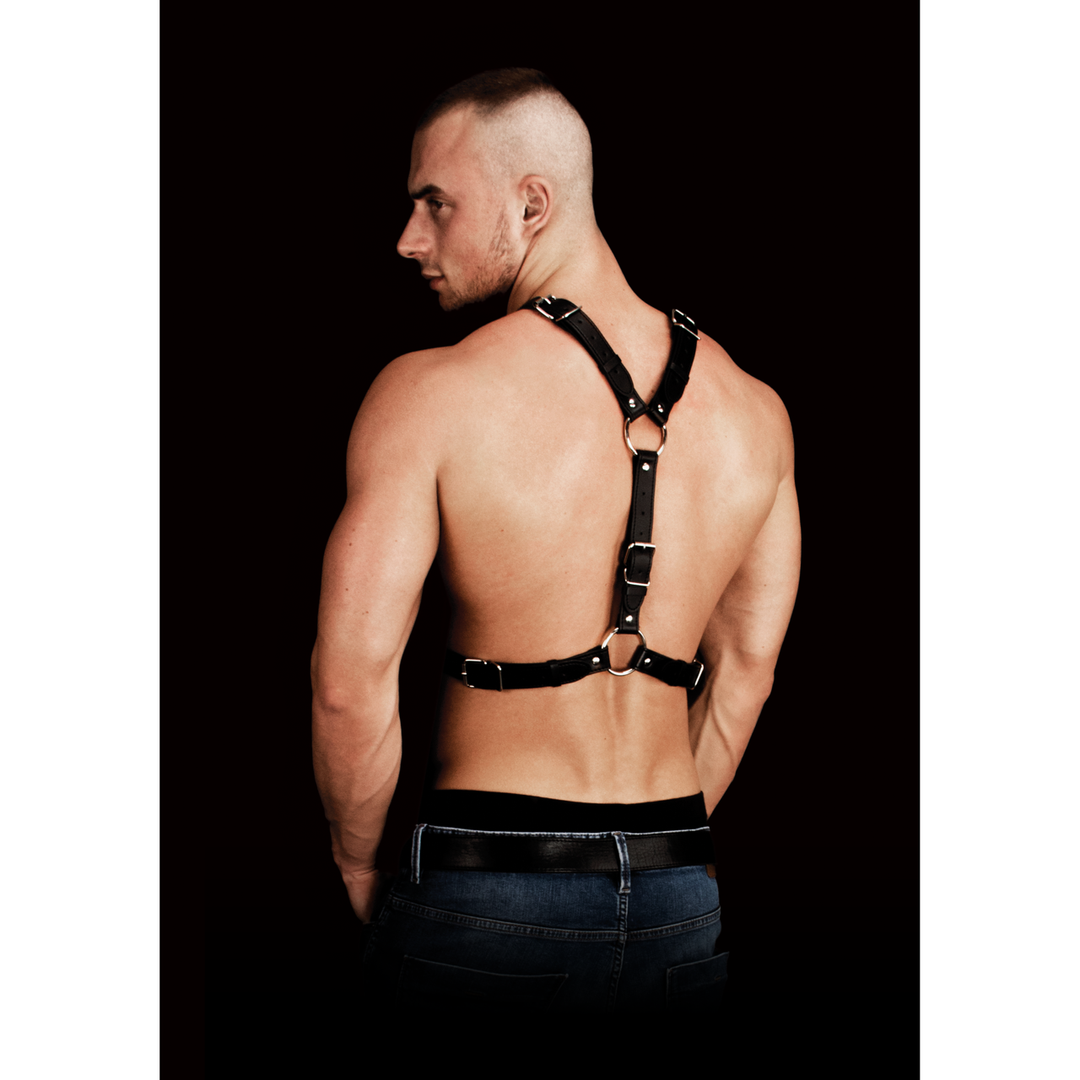 a perfect addition to your bondage-collection.This high-quality harness is very strong.Due to its adjustability it has a perfect fit.One Size - fits all.Made of high-quality PU leather and metal./ - Boutique Anelma a perfect addition to your bondage-collection.This high-quality harness is very strong.Due to its adjustability it has a perfect fit.One Size - fits all.Made of high-quality PU leather and metal./