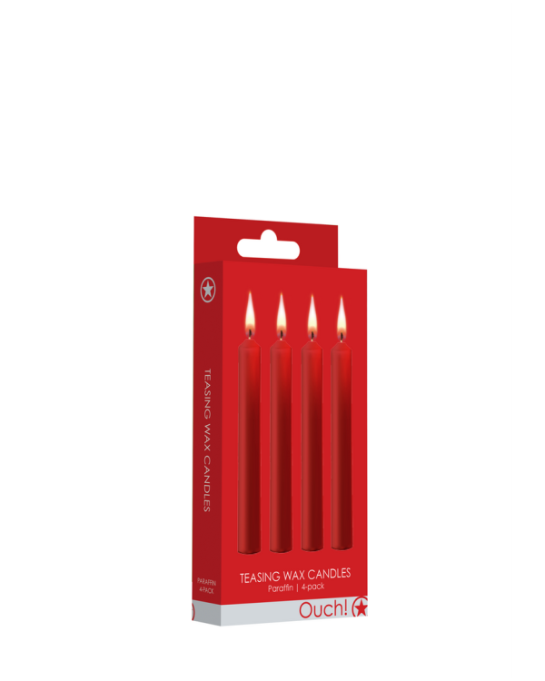 Teasing Wax Candles - 4 Pieces - Red