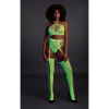 adding a bold and playful element to your wardrobe.Matching Stockings: Coordinated with matching stockings