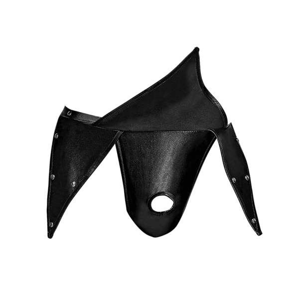 StretchyLeather Look Fabric Jet StudsComfortable/