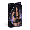 Seraphina - Halter Vest with Skirt and G-String - 2X - Black