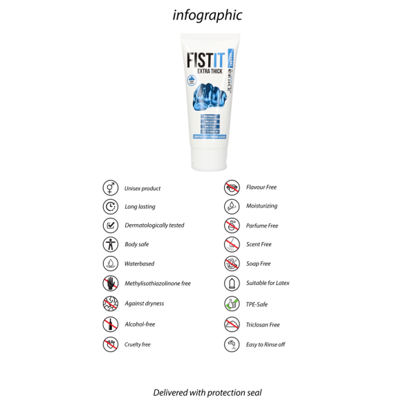 Water-based formula is safe with any sex toyCondom-compatible formulaFat-free