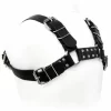LEATHER BODY uprzÄ…Å¼ skorzana regulowana dla mÄ™Å¼czyzn czarna S-XL
