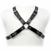 LEATHER BODY uprzÄ…Å¼ mÄ™ska czarna regulowana z klamrami S-XL