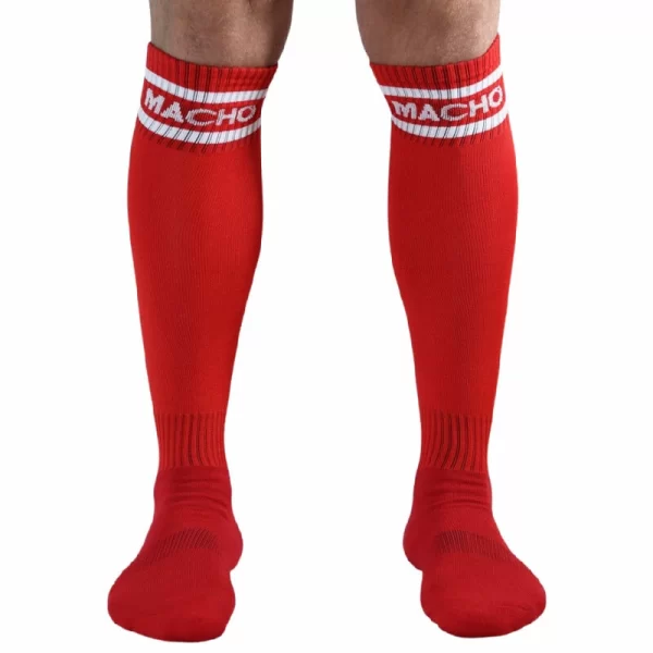 Macho Long Socks Red - Football Style